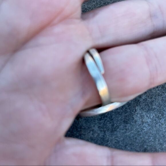 COPY - Hand crafted BOHO Hand Embroidered Adjustable Silver Ring Tribal Festival - Picture 3 of 7